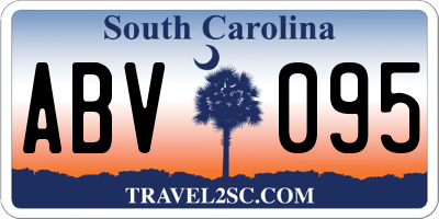 SC license plate ABV095