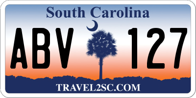 SC license plate ABV127