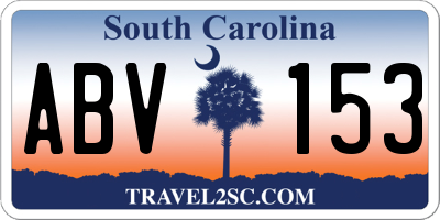SC license plate ABV153