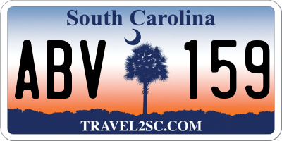 SC license plate ABV159