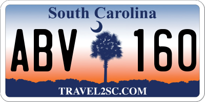 SC license plate ABV160