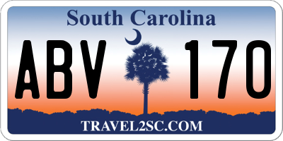 SC license plate ABV170