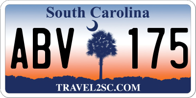 SC license plate ABV175