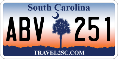 SC license plate ABV251