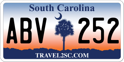 SC license plate ABV252