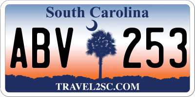SC license plate ABV253