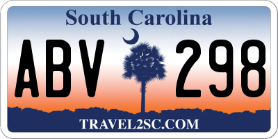 SC license plate ABV298