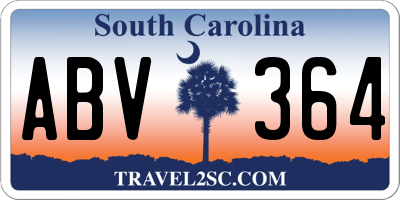 SC license plate ABV364