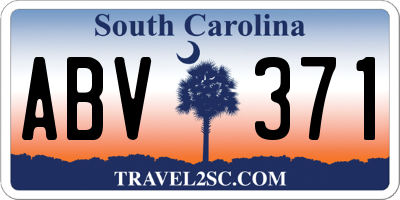 SC license plate ABV371