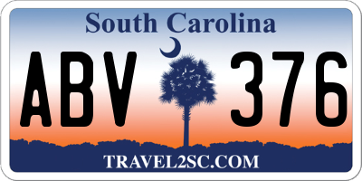 SC license plate ABV376