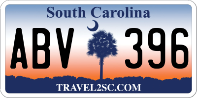 SC license plate ABV396