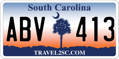 SC license plate ABV413