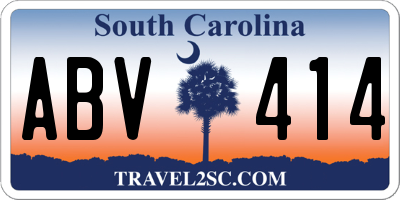 SC license plate ABV414