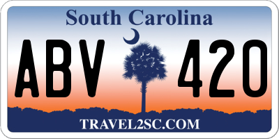 SC license plate ABV420