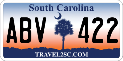 SC license plate ABV422