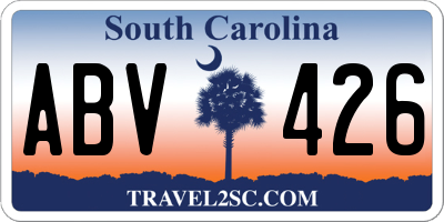 SC license plate ABV426
