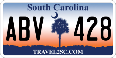 SC license plate ABV428