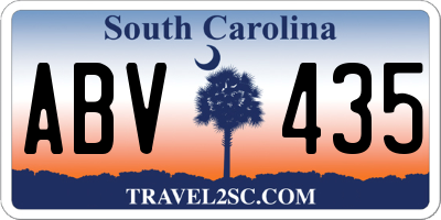 SC license plate ABV435