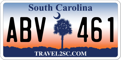 SC license plate ABV461