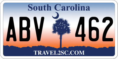 SC license plate ABV462