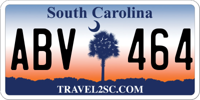 SC license plate ABV464