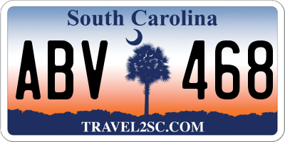 SC license plate ABV468
