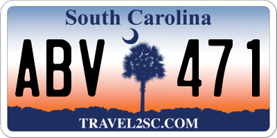 SC license plate ABV471