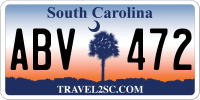 SC license plate ABV472