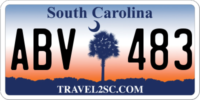 SC license plate ABV483