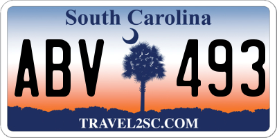SC license plate ABV493