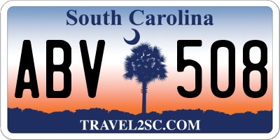 SC license plate ABV508