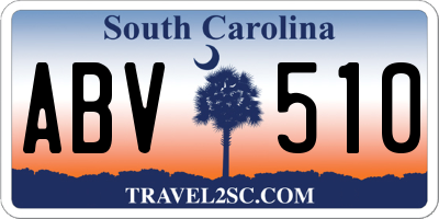 SC license plate ABV510
