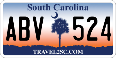 SC license plate ABV524