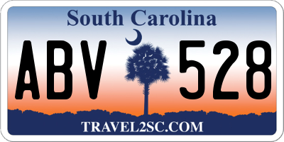 SC license plate ABV528
