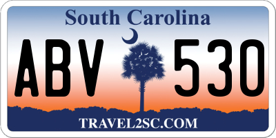 SC license plate ABV530