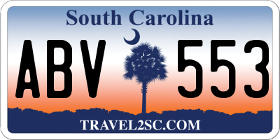 SC license plate ABV553