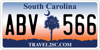 SC license plate ABV566