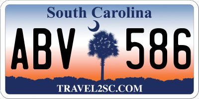 SC license plate ABV586