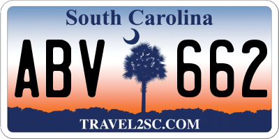 SC license plate ABV662