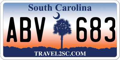 SC license plate ABV683