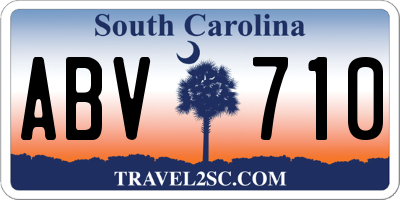 SC license plate ABV710