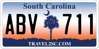 SC license plate ABV711