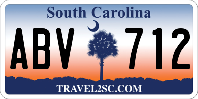 SC license plate ABV712