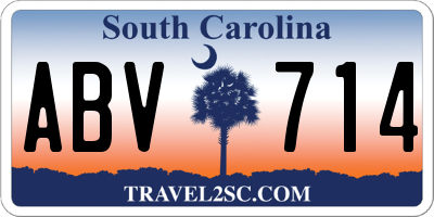 SC license plate ABV714