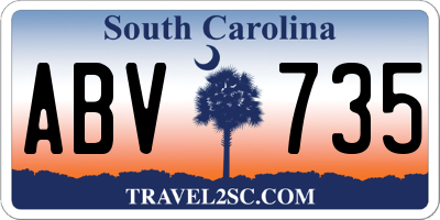 SC license plate ABV735