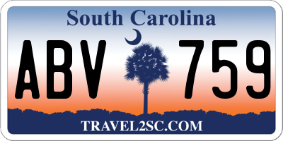 SC license plate ABV759