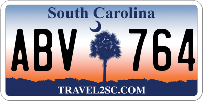 SC license plate ABV764
