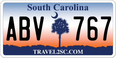 SC license plate ABV767