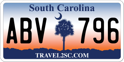 SC license plate ABV796