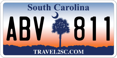 SC license plate ABV811